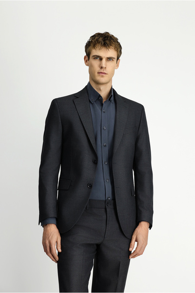 Kiğılı Regular Fit Mono Collar Wool Classic Suit