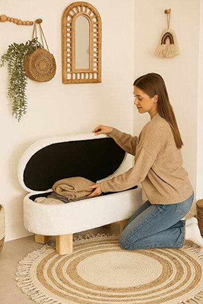 Zem Marin Sandıklı Puf, Beyaz