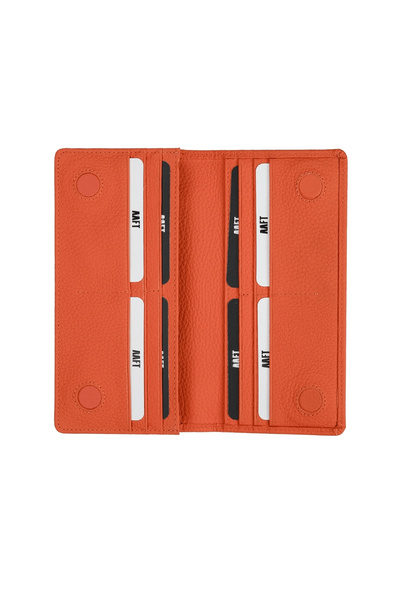 MFT Leather Design Πορτοφόλι Unisex Golden 3367 από γνήσιο δέρμα με θήκη τηλεφώνου