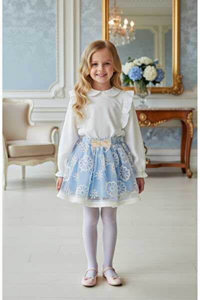 By Piera Бавовняна мереживна спідниця з органзи волюта