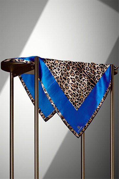 Vissona 100% Твіл Шовк з леопардовим візерунком, кольоровий, 90x90, шарф Спосіб пошиття: ручне шиття