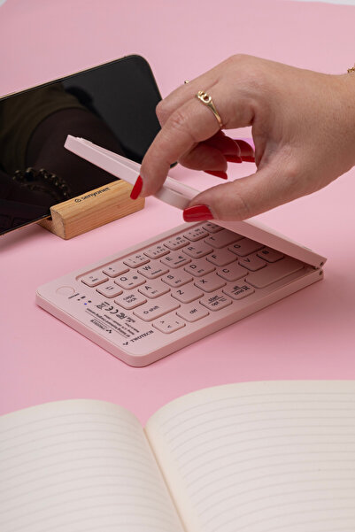 TWOTECH Katlanabilir Renkli Bluetooth Klavye – Şarjlı, Taşınabilir, 5.0 Bağlantı, Tüm Cihazlarla Uyumlu