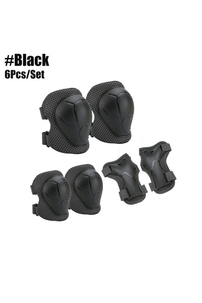 Choice مجموعة من 6 قطع من معدات الحماية للأطفال باللون الأسود، واقيات الركبة،...