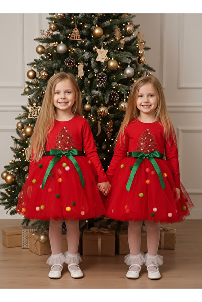 By Piera Rochie pentru copii cu pompon de Anul Nou 086229