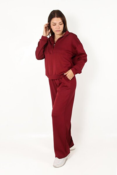 Mckanzie 25120 Half Zipper Piece Set with Stand Collar Bottom Top Set