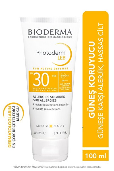 Bioderma Photoderm LEB SPF 30 Hassas Ciltler Güneş Alerjisi Karşıtı Jel Formd...