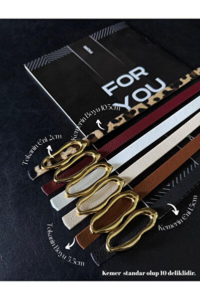 Fiori Ital Design Thin Belt with Buckle, Pants Belt, Shirt Belt, Coat Belt