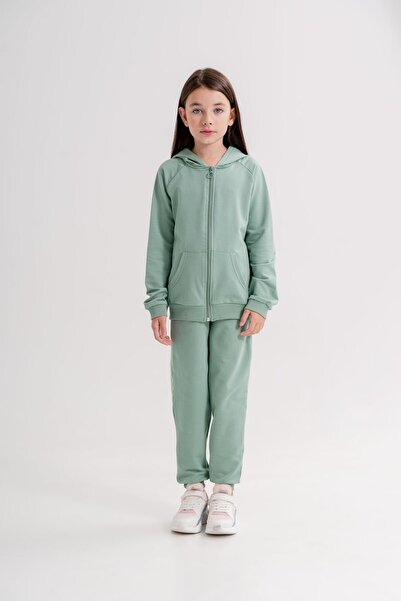 Mışıl Kids Basic Kız Çocuk Spor Fermuarlı Eşofman Takımı