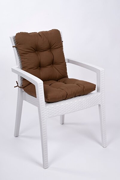 ALTINPAMUK Neva Pofidik Chair - Brown Color, Backrest, Special Stitched Lace Up, 44x88 Cm