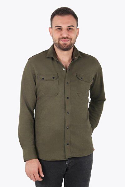 Mckanzie 16463 Πουκάμισο με διπλή τσέπη με επικάλυψη σουέτ