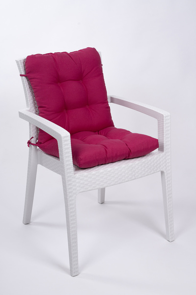ALTINPAMUK Neva Pofidik Fuchsia Backrest Chair Cushion with Special Stitched Laces, 44X88 cm