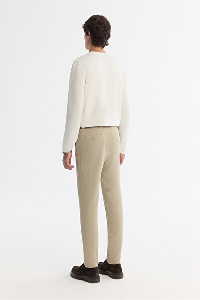 Avva Men's Ecru Crew Neck Cotton Basic Regular Fit Sweatshirt A42Y1350