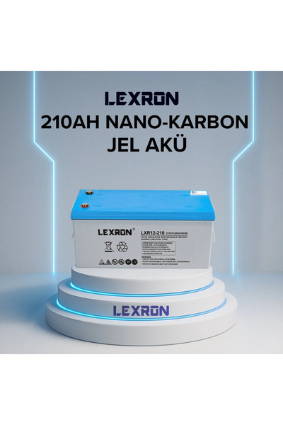 Lexron 12V 210AH DEEP CYCLE SOLAR JEL AKÜ