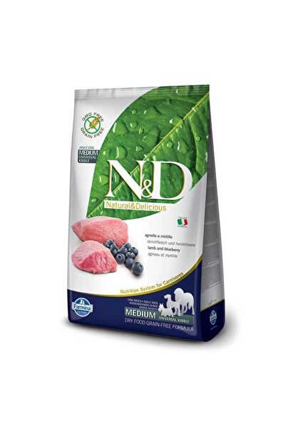 N&D 12 Kg Prime Grain Free Adult Dog Dry - Medium and Large Breed with Lambs and Blueberries