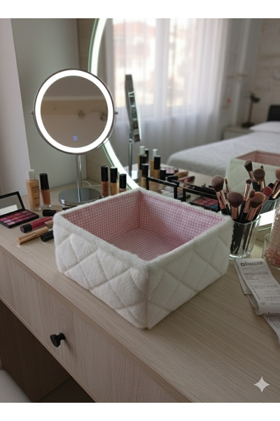 elma Ecru Color Plush Organizer