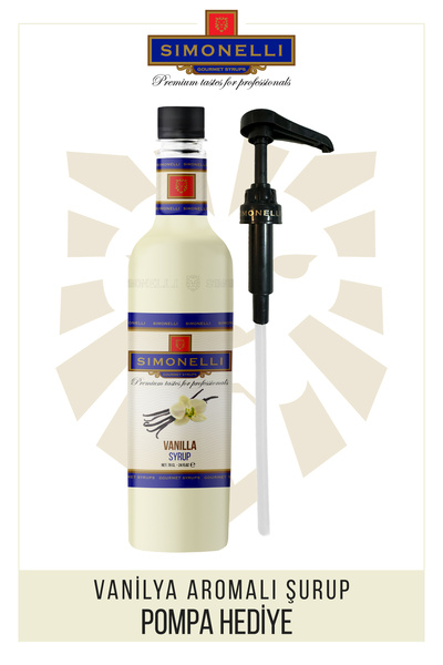 Simonelli Kahve Ve Kokteyl Şurubu Vanilya Aromalı 700 ml Pompa Hediyeli