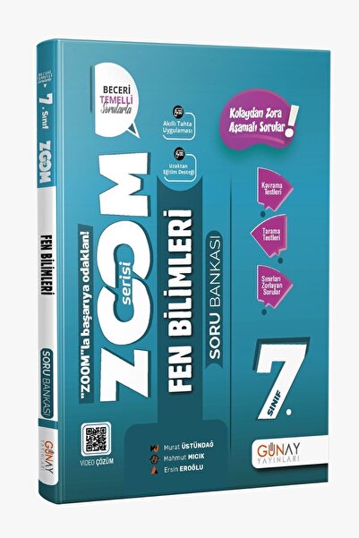 Günay Yayınları GÜNAY YAYINCILIK 7. SINIF ZOOM FEN BİLİMLERİ SORU BANKASI BEC...