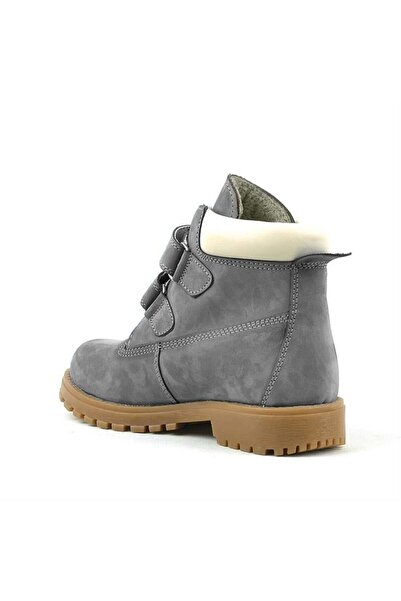 Rakerplus Neson Справжня шкіра Сірий Дитячі черевики на липучках