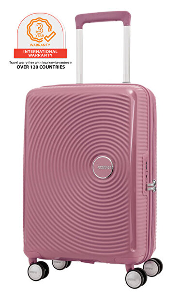 American Tourister Curio Spinner 55 cm - Peach Blossom - 3 Years Global Warranty