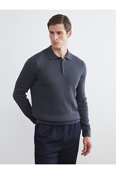 LC Waikiki New Season Plus Size Polo Neck Long Sleeve Men's Knitwear Sweater