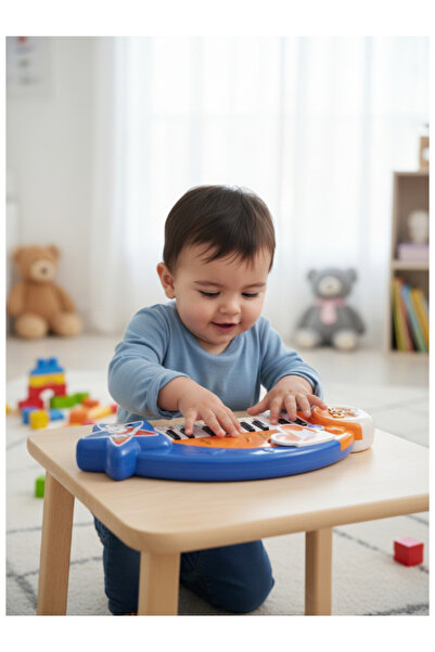 Family Center بيانو مع ضوء وموسيقى، لونين، بدون مخرج 3*AA، W.BX 14-8859B