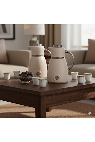 casa rosa طقم ترمس شاي وقهوة مكون من قطعتين سعة 1 لتر