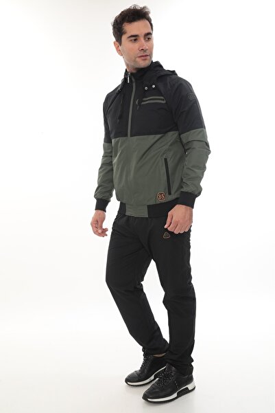 SOCCER Twill Combed Cotton Fabric Removable Hood Men's Sportswear Tracksuit Set 4410