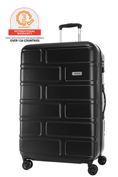 American Tourister حقيبة سفر بريكلين، 80 سم أو 30 بوصة، بعجلات دوارة، مصنوعة من البولي كربونات، لون أسود فاحم