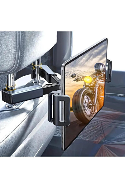 Epilons حامل الهاتف/التابلت على ظهر مقعد السيارة - 360 °   قابل للتعديل، متوافق مع أجهزة iPad مقاس 4.7-12.9 بوصة، وGalaxy Tab، وSwitch