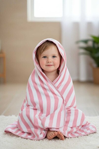 Alpar Tekstil قماط منشفة حمام للأطفال 100% قطن 100x100 سم (0-5 سنوات) منفذ ال...