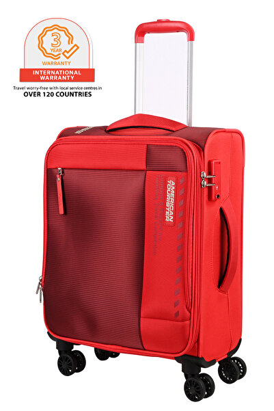American Tourister Marina Suitcase 57 cm Spinner Polyester Red Expandable
