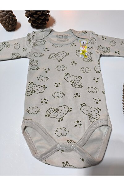 Şimo Butik Girl Boy Child Baby Long Sleeve Snap Fastener Bodysuit-Badi 100% Cotton 1-2-3-4-5-6 Years Old