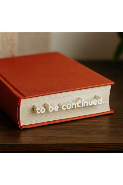 Flexilab Creative “To Be Continued” Temalı Kitap Ayracı – Modern, 3D Yazılı, ...
