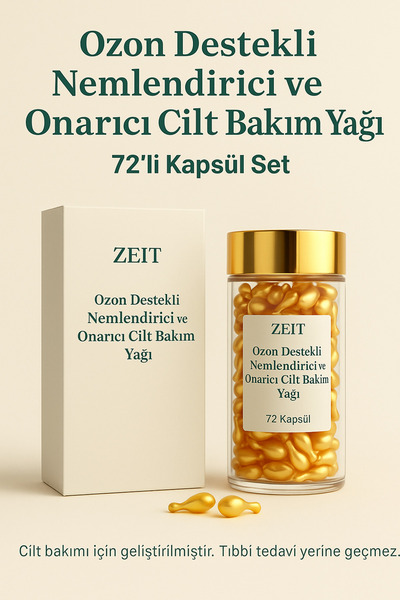 ZEİT OZON Doğum Çatlaklarına Özel Ozon Nemlendirici yağ | 72’li Kapsül Set