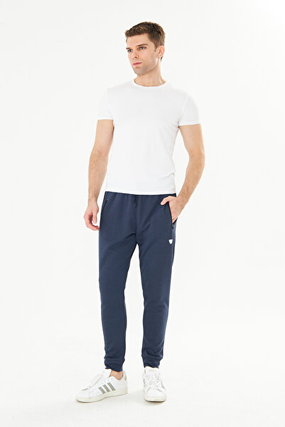 Marco Ferry Ανδρικό βαμβακερό παντελόνι με φερμουάρ και τσέπες Indigo 5478-İ