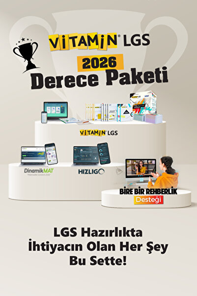 Vitamin LGS 2026 Derece Paketi I 28 Soru Bankası I 13 Deneme Sınavı I 16.000 Soru ve 671 Etkileşimli Video