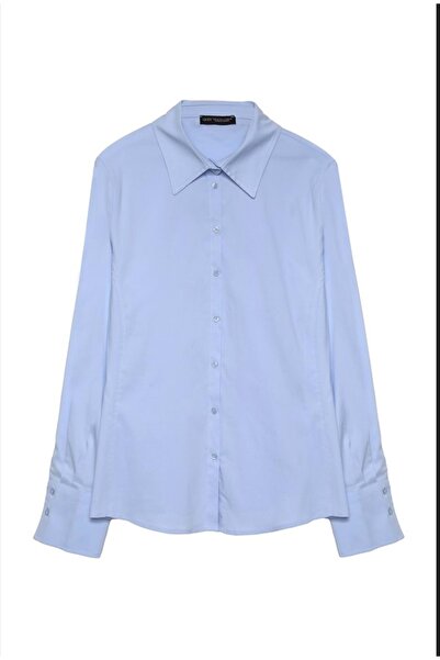 Quzu 24Y11724 KADIN GÖMLEK - - 24Y11724 - MAVİ - M