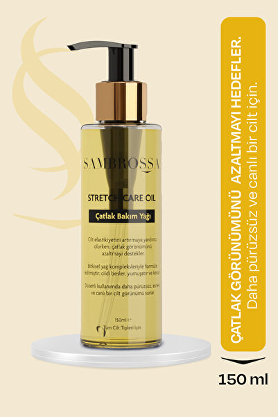 Sambrossa Doğal Çatlak Bakım Yağı 150 ml - Hamilelik & Spor için Elastik ve P...