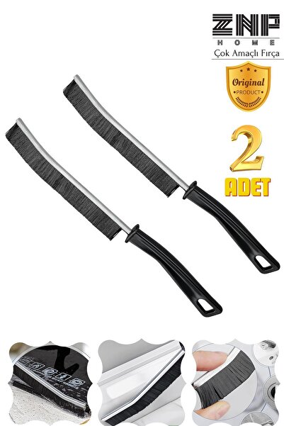 Znp Home Brush| 2-Piece Thin Jar Window Corner Kitchen Bathroom Sink Detailed Cleaning Brush