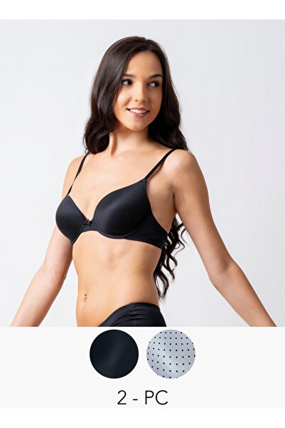 Aadaraya مجموعة من قطعتين - حمالة صدر Aadaraya Assorted Plunge مع إغلاق بخطاف...