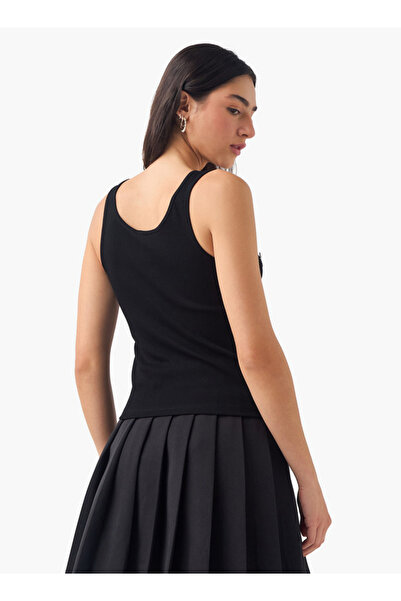 2Xtremz Ribbed Bow Embellished Sleeveless Top