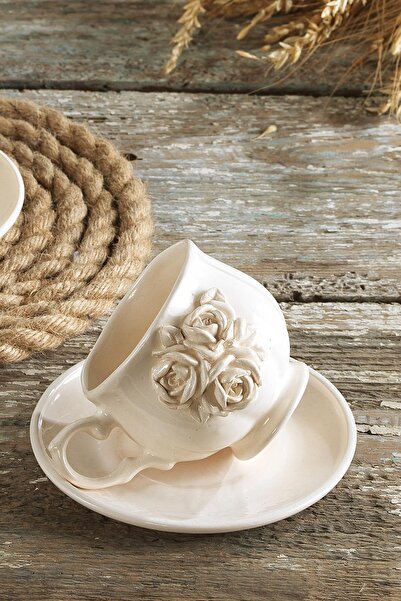 Znp Home Twice Coffee Cup Set Handmade Turkish Coffee Expresso Cup Set for 2 People