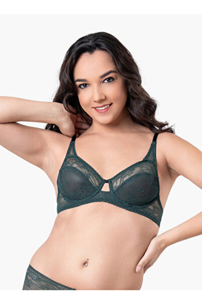 Aadaraya حمالة صدر بتفاصيل من الدانتيل مع إغلاق بخطاف وعين