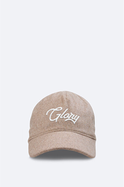 Avva Erkek Bej Önü Nakış Detaylı Kaşe Şapka A32Y9211