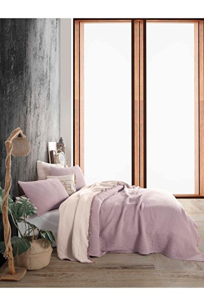 destinyhometex Lila 4 Katlı Multi Müslin Naturel %100 Pamuklu 2 Adet Yastık K...