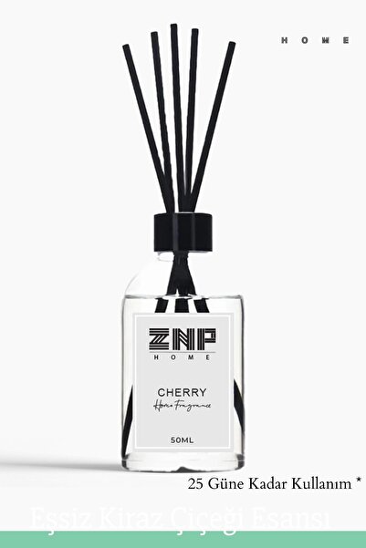 Znp Home Kiraz Çiçeği | Çubuklu Oda Kokusu Esansiyel Uçucu Diffuser Cherry 50ml