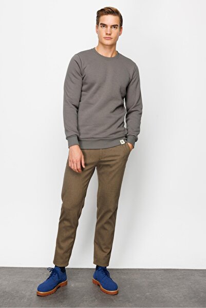 İgs Men's Dark Gray Crew Neck Sweatshirt