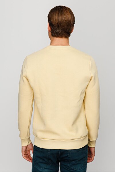 İgs Men's Yellow Crew Neck Sweatshirt