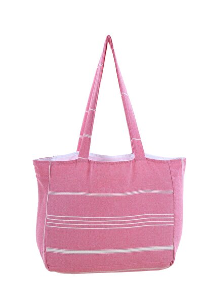 Znp Home Striped Handle 100% Cotton Beach Bag
