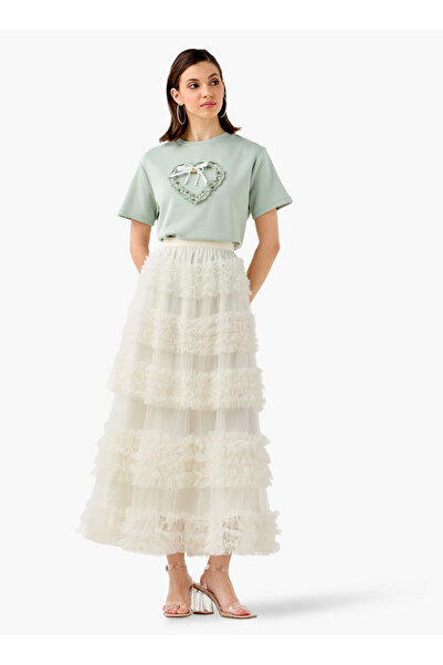 2Xtremz Ruffle Detail Maxi Skirt with Elasticated Waistband